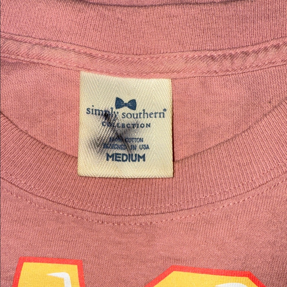 Simply Southern Peachy Long Sleeve Shirt - Pink and Yellow - Picture 6 of 6